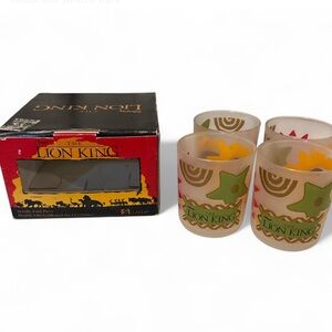 Vintage 90’s Disney Lion King Acrylic Tumblers Set of 4 14oz Selandia Taiwan NOS